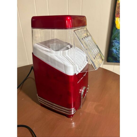 Nostalgia Hot Air Popper, Popcorn Popper, Red - Picture 2 of 9